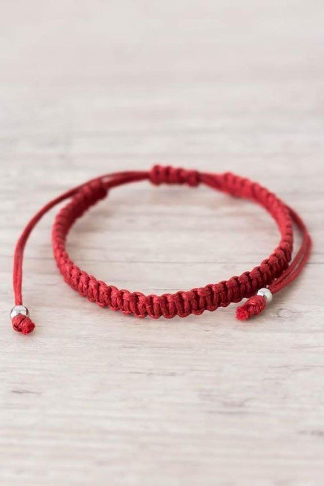 Pulsera roja hilo