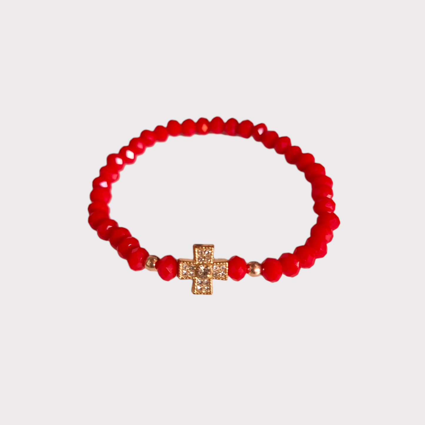 Pulsera roja cruz