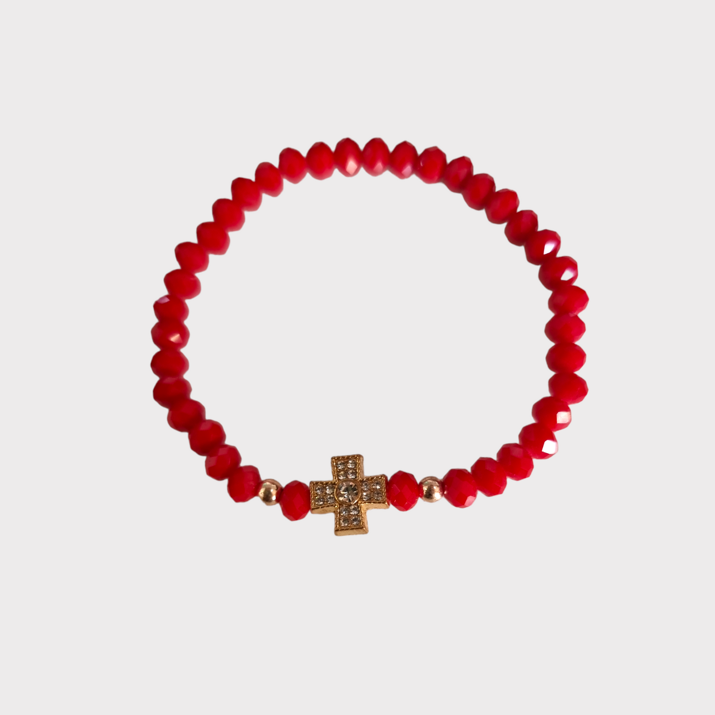 Pulsera roja cruz