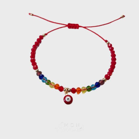 Pulsera roja ojo Fátima rojo